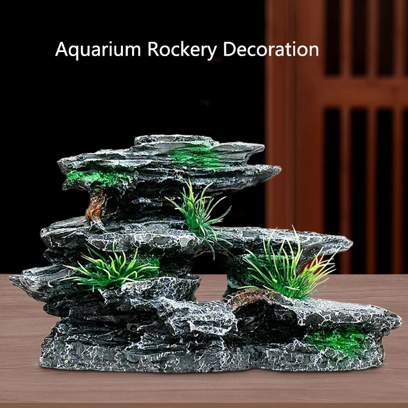Aquarium Driftwood - Resin Aquarium Rockery Mountain Decoration Artificial