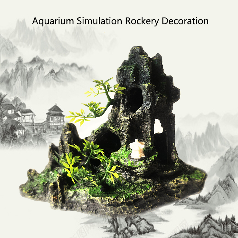 Resin Aquarium Rockery Mountai - Aquarium Plant Substrate ulasan dan harga