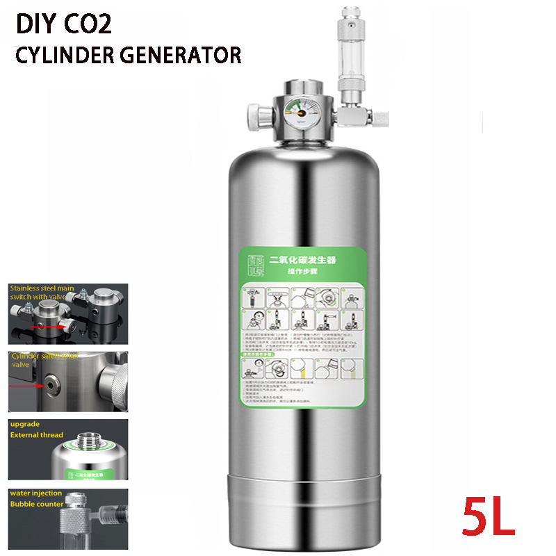 5L Aquarium CO2 Generator CO2  - Aquarium Liquid Carbon ulasan dan harga