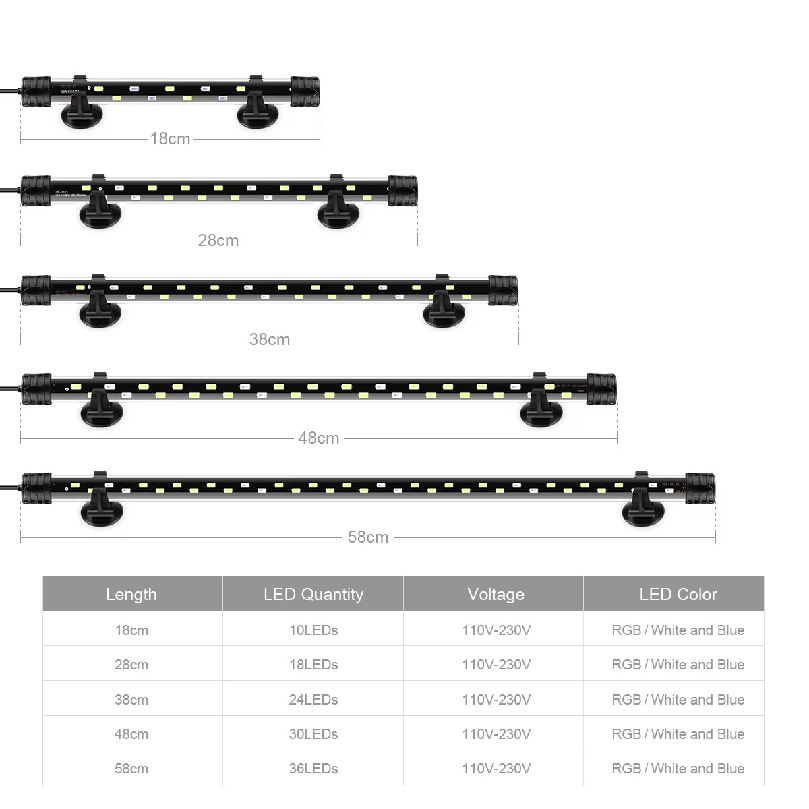 220V Strip Aquarium Light LED  - Aquarium Plant Light ulasan dan harga