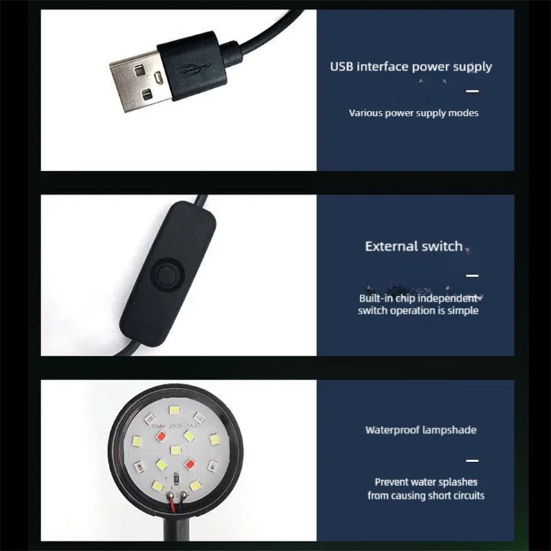 USB LED Fish Tank Clip Lamp Hi - Aquarium Plant Light ulasan dan harga