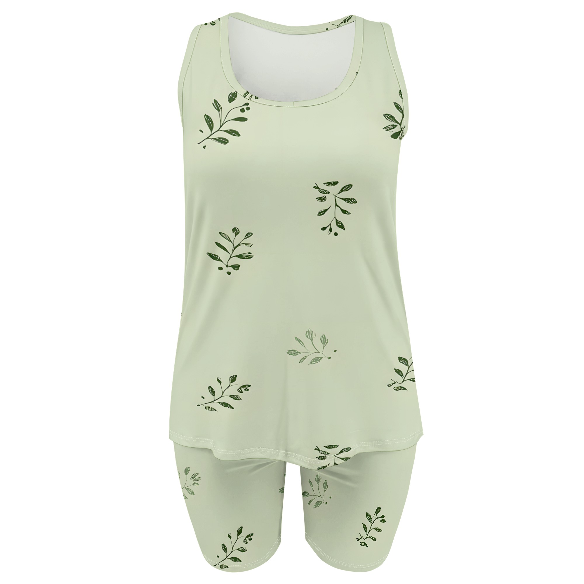 Leaf Print Tank Top and Shorts - Planted Tank ulasan dan harga