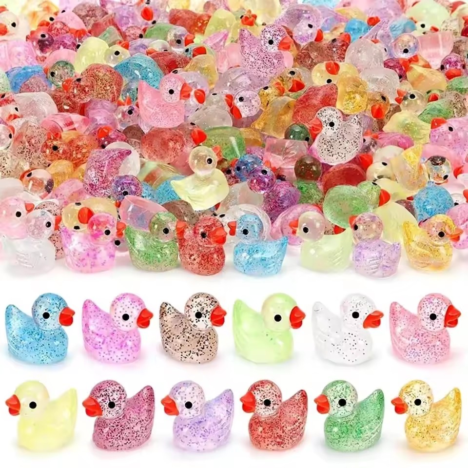 ~ Miniature Resin Duck with Pu - Plant Aquarium Pot ulasan dan harga