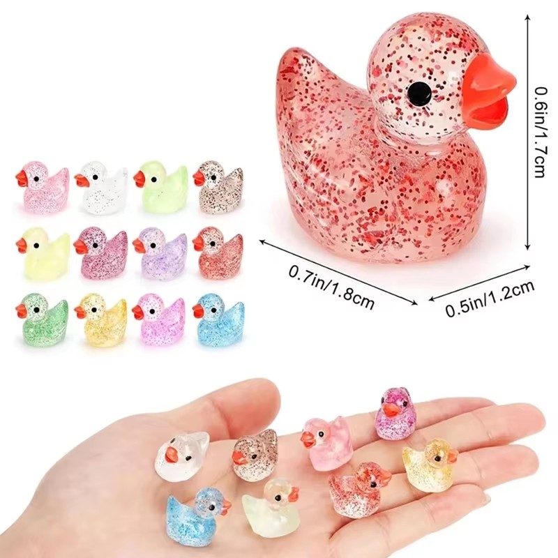 ~ Miniature Resin Duck with Pu - Plant Aquarium Pot ulasan dan harga
