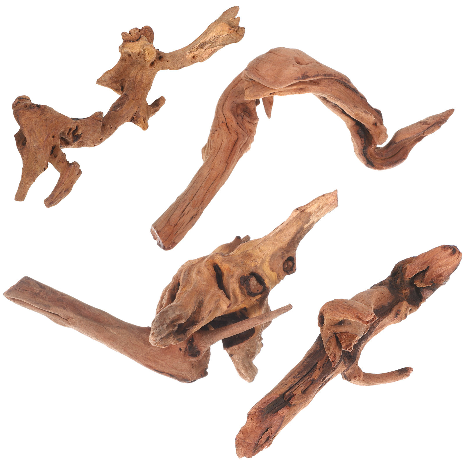 4 Pcs Malaysian Driftwood Piec - Aquarium Driftwood ulasan dan harga